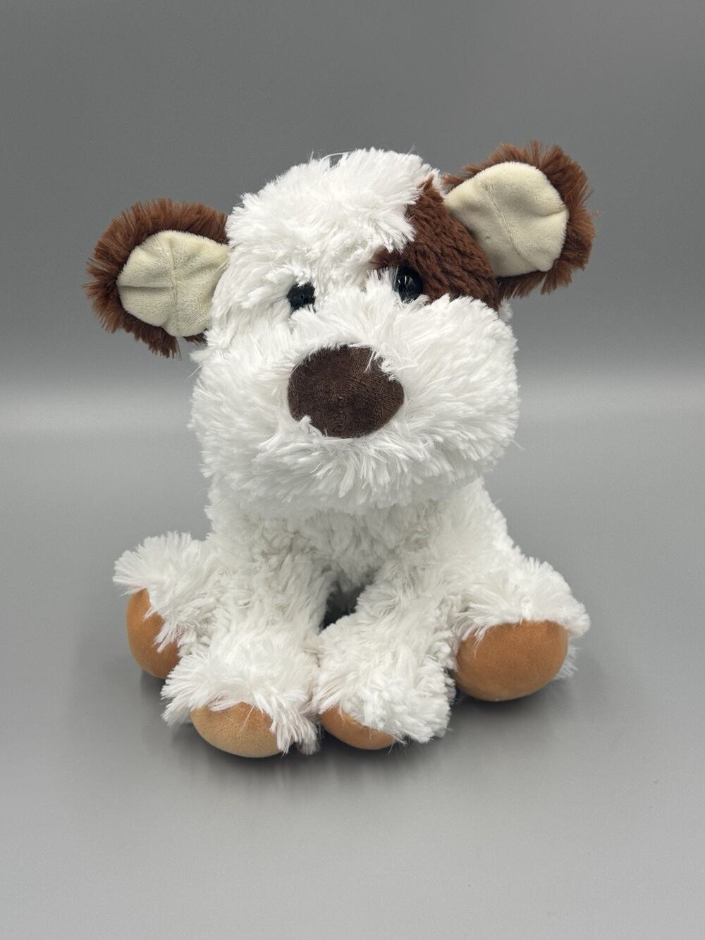 Send A Friend Puppy Dog 10 Inch Plush Stuffed Animal Shaggy White Brown Terrier